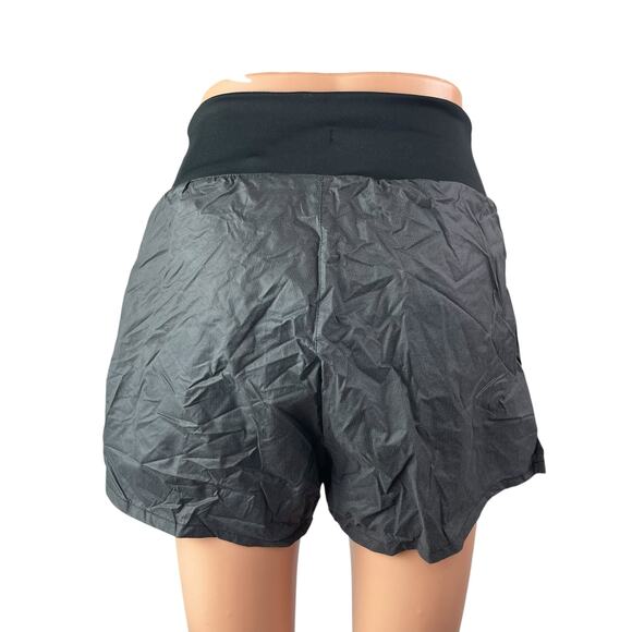 Nike Women's Gray High Waisted Athletic Fitness Workout Running Shorts Size S - Picture 2 of 4